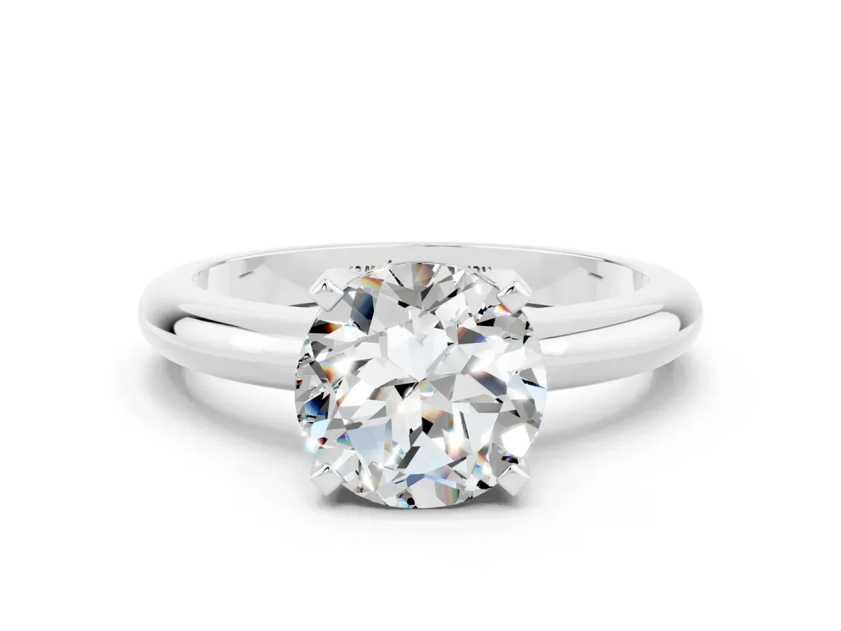 Princess Diamond Channel Set Mens Ring Silver
