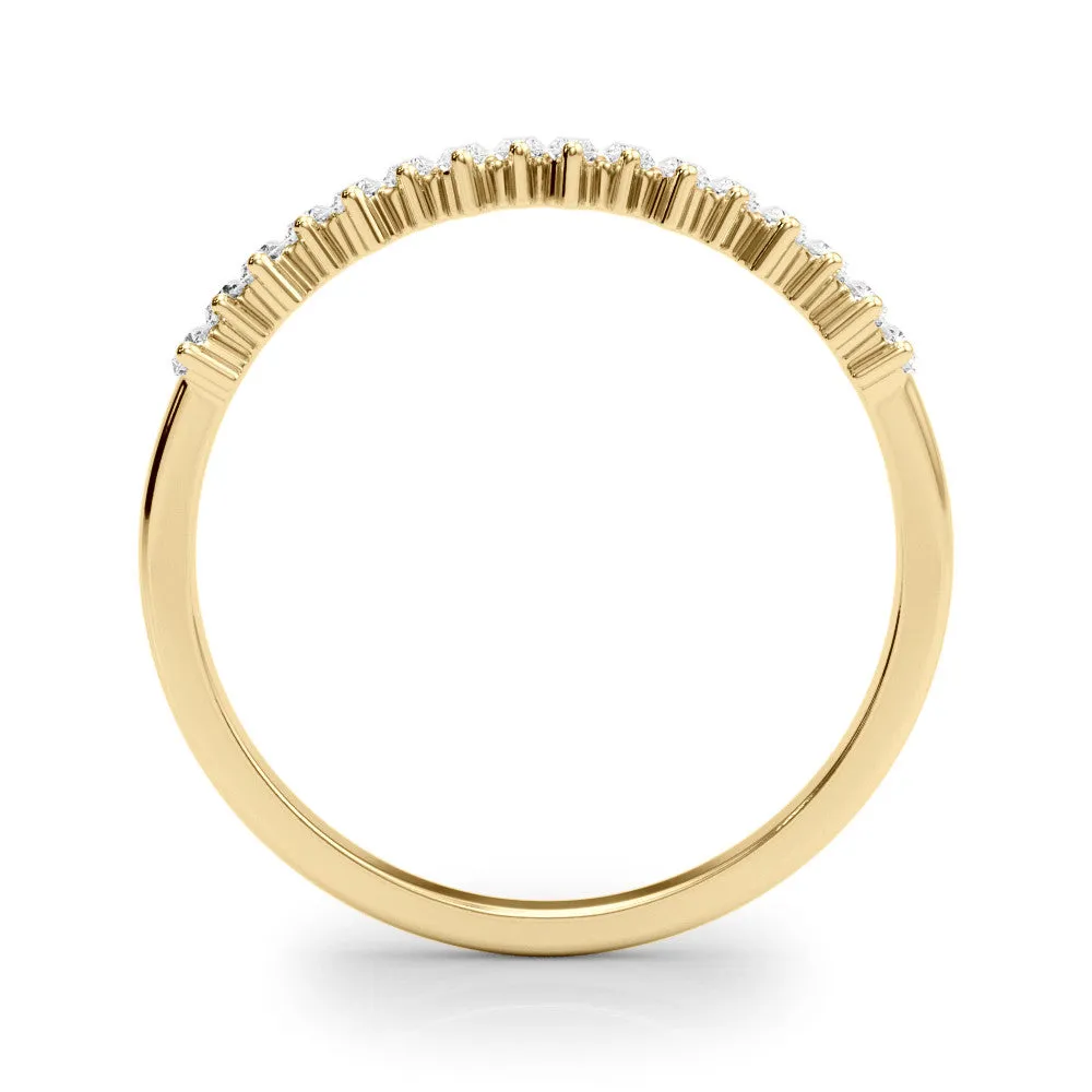 Baguette Diamond Bar Set White Gold Band with Shared Prong Setting Yellow gold