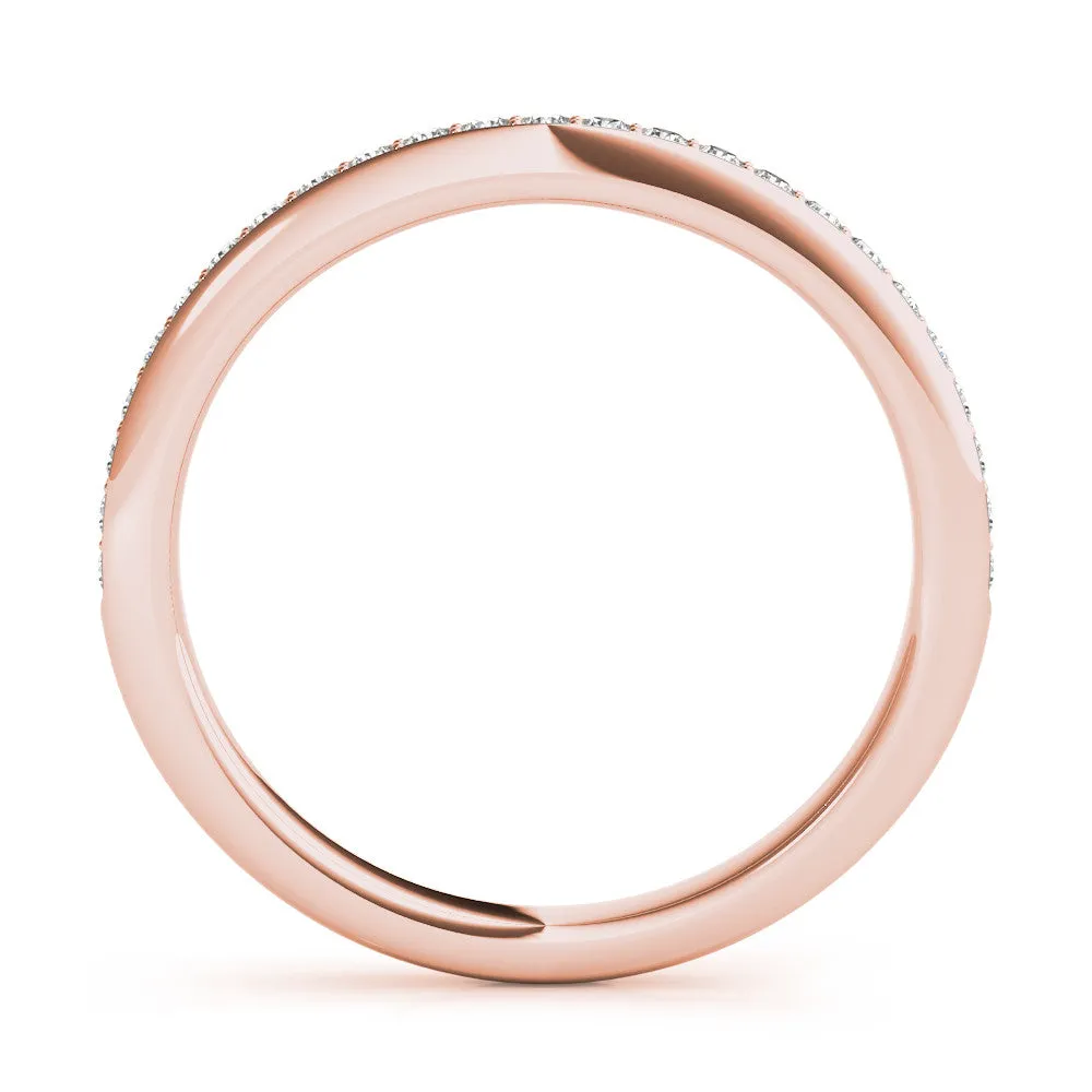 Pavé Round Diamond Eternity Band Rose gold