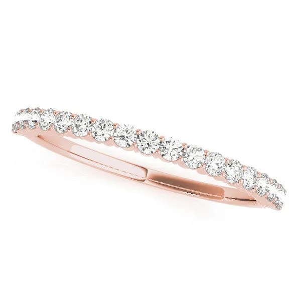 Round Diamond Prong Set Eternity Band Rose gold