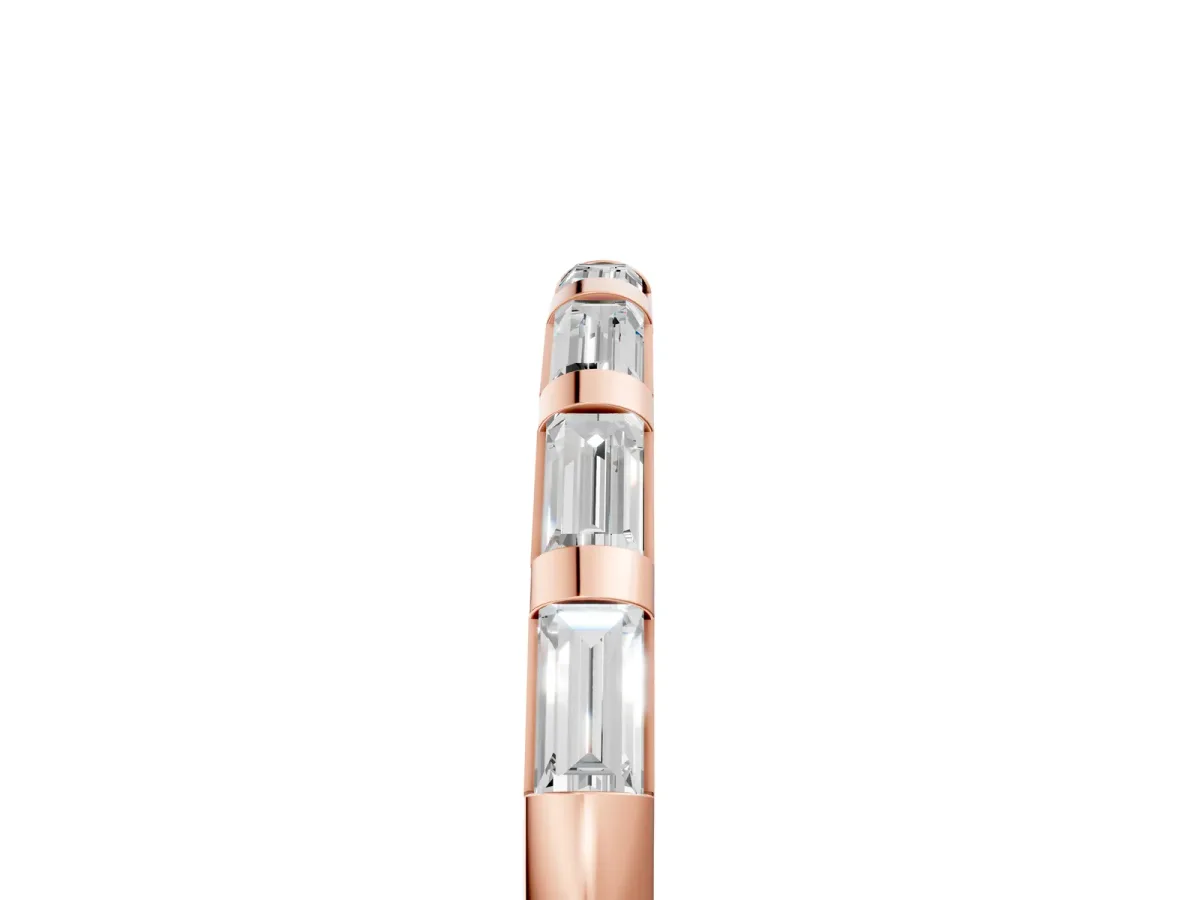 Channel Set Baguette Diamond Eternity Band Rose gold