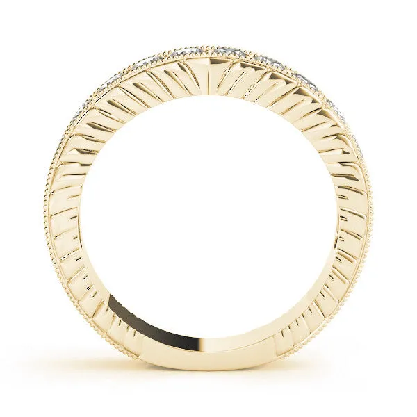 Round Cut Channel Set Diamond Eternity Band Yellow gold