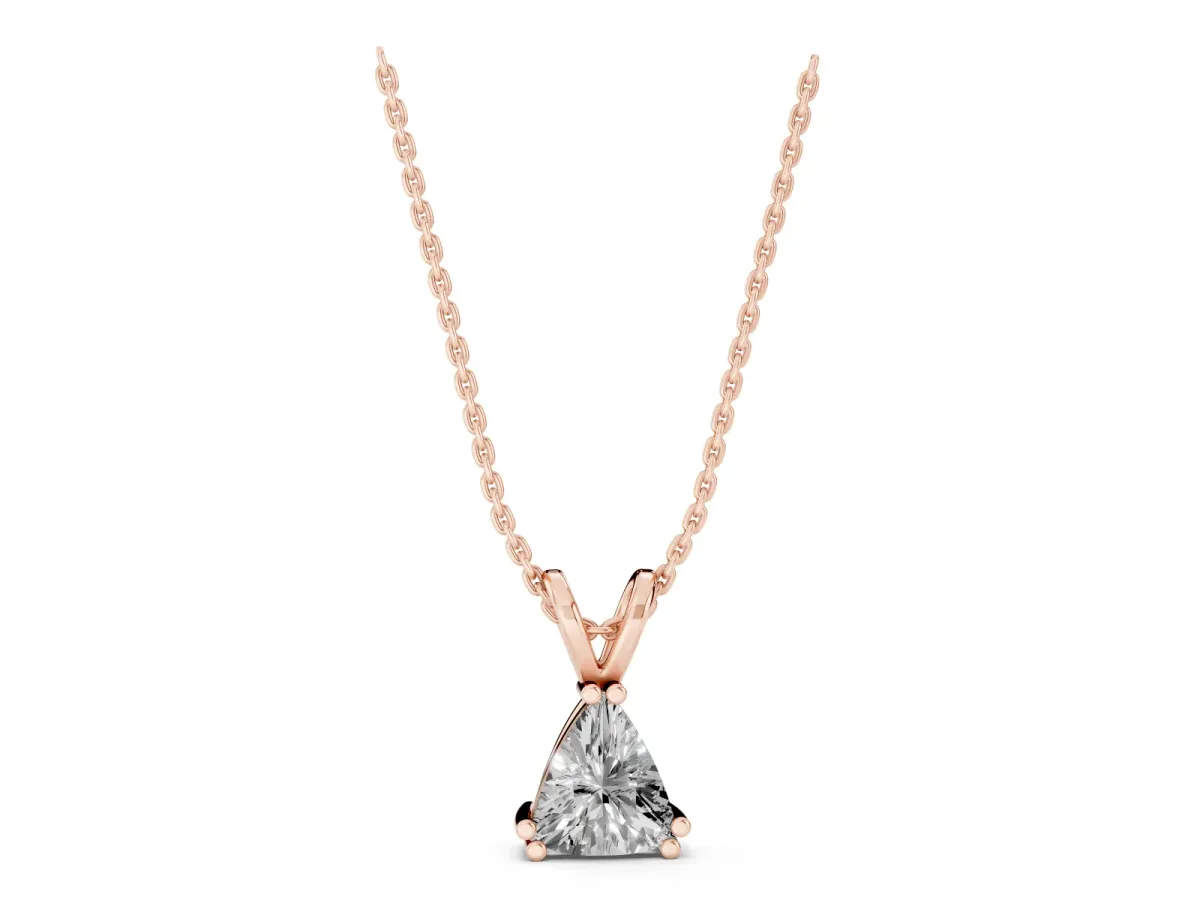 Gold Wire Wrapped Calf Crystal Pendant Rose gold