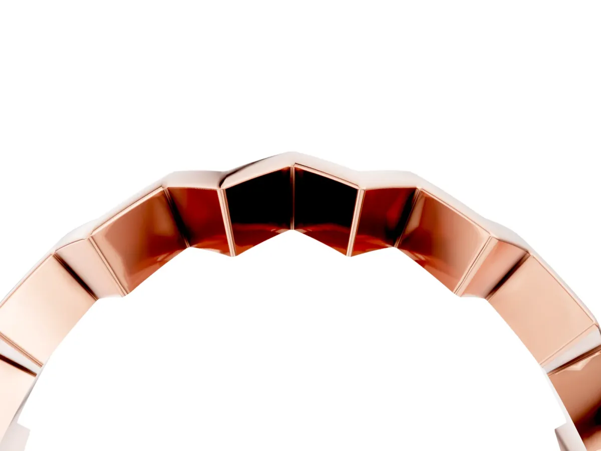 Zigzag Chevron Band Rose gold