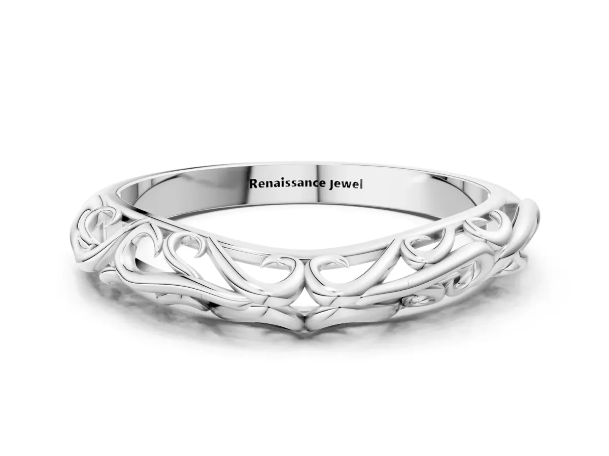 Twisted Vine Filigree Band Silver
