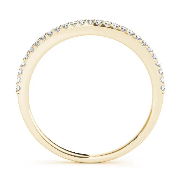 Pavé Round Diamond Eternity Band with Micro Prong Setting Yellow gold
