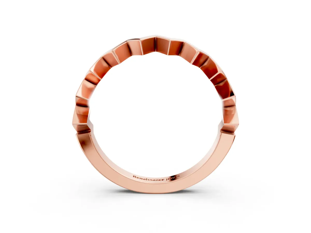 Zigzag Chevron Band Rose gold