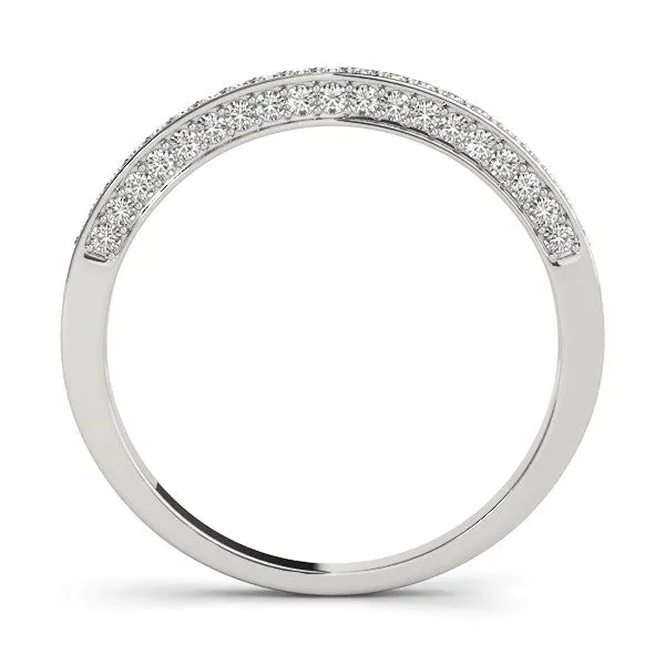 Pavé Round Diamond Channel Set Eternity Band Platinum