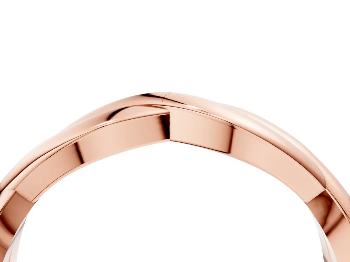 Infinity Twisted Plain Band Rose gold