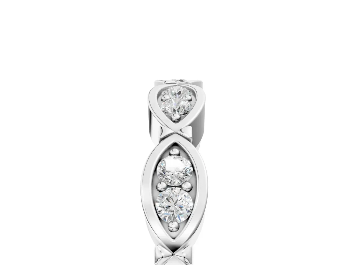 Marquise Diamond Bezel Set Eternity Band Platinum