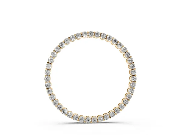 Round Cut Diamond Prong Set Eternity Pendant Yellow gold