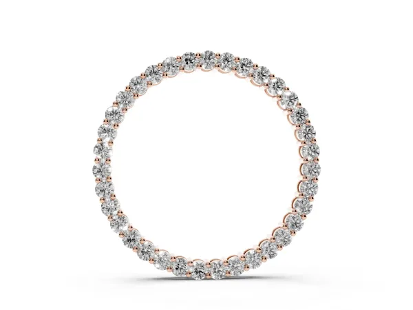Round Diamond Eternity Pendant with Prong Setting Rose gold