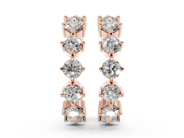 Round Diamond Starlight Ear Cuff Rose gold