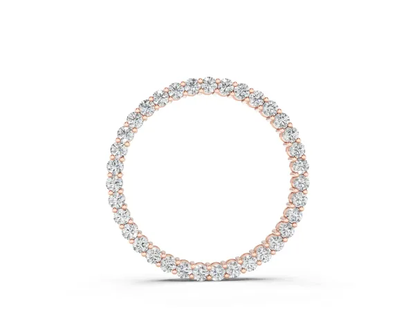 Round Diamond Prong-Set Eternity Pendant Rose gold