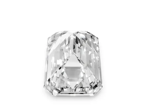 Emerald Cut Cut Pave Band Milgrain Solitaire Ring Rose gold