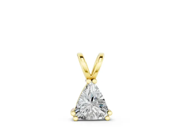 Gold Wire Wrapped Calf Crystal Pendant Yellow gold