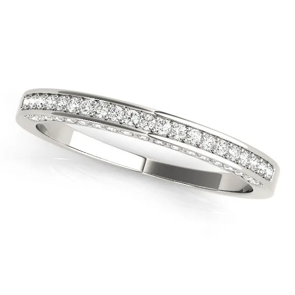 Pavé Round Diamond Channel Set Eternity Band Platinum