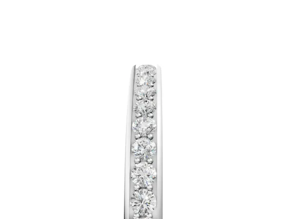 Round Diamond Pavé Set Half-Eternity Band Platinum