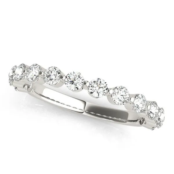 Round Diamond Eternity Band with Shared Prong Setting White gold