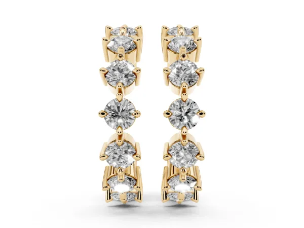 Round Diamond Starlight Ear Cuff Yellow gold