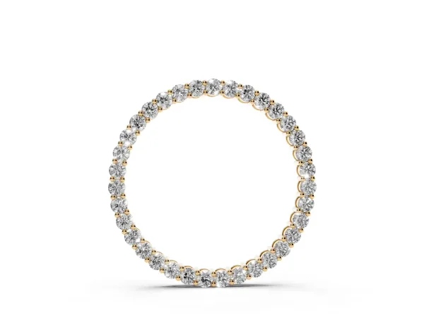 Round Diamond Prong-Set Eternity Pendant Yellow gold