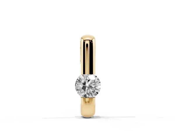 Round Bezel-Set Diamond Pendant Yellow gold