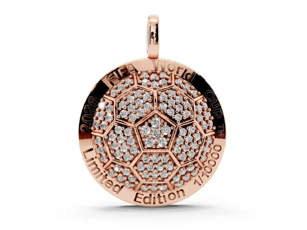 FIFA World Cup 2026™ Lab-Grown Diamond Soccer Pendant — Limited Edition (Only 10,000 Available) Rose gold