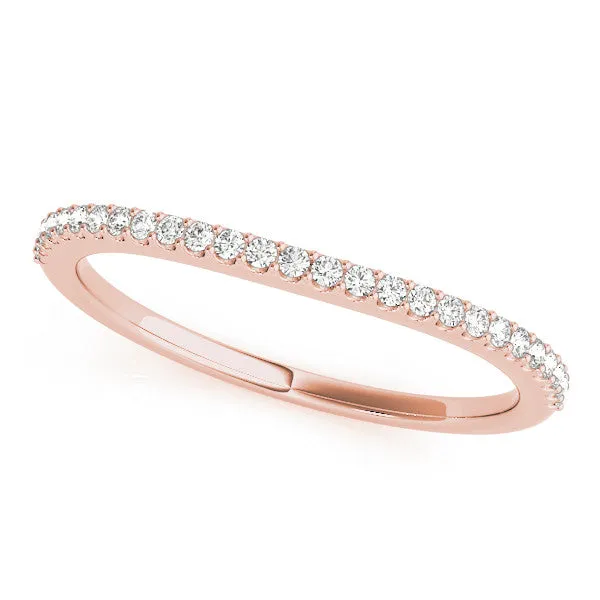 Pavé Round Diamond Eternity Band with Micro Prong Setting Rose gold