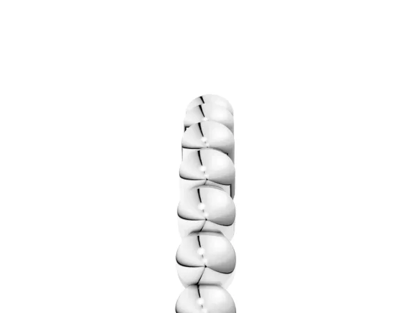Beaded Round Stone Eternity Band with Bezel Setting Silver