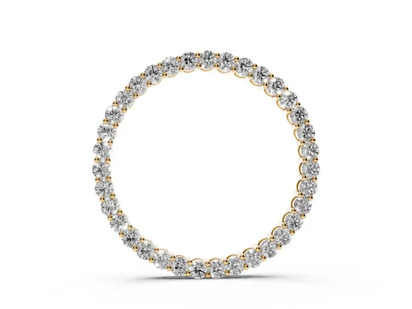 Round Diamond Eternity Pendant with Prong Setting Yellow gold