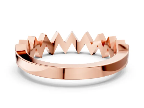 Zigzag Chevron Band Rose gold