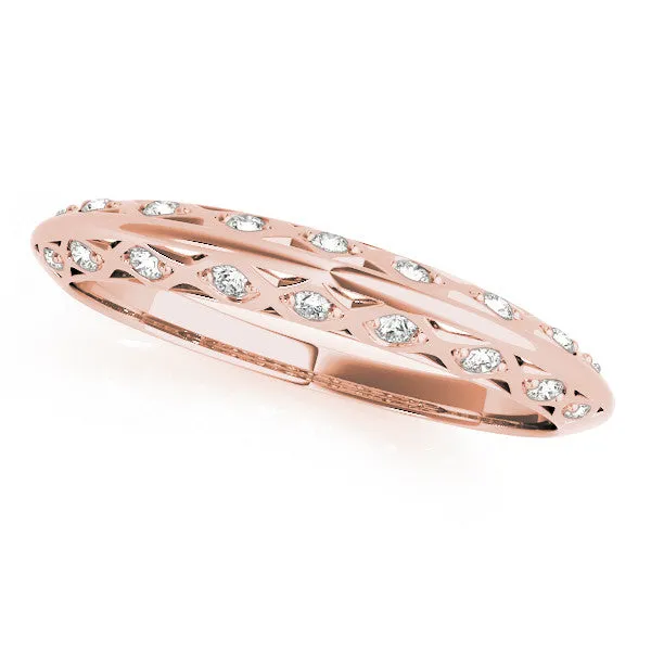 Marquise Diamond Openwork Band with Pave Setting Rose gold