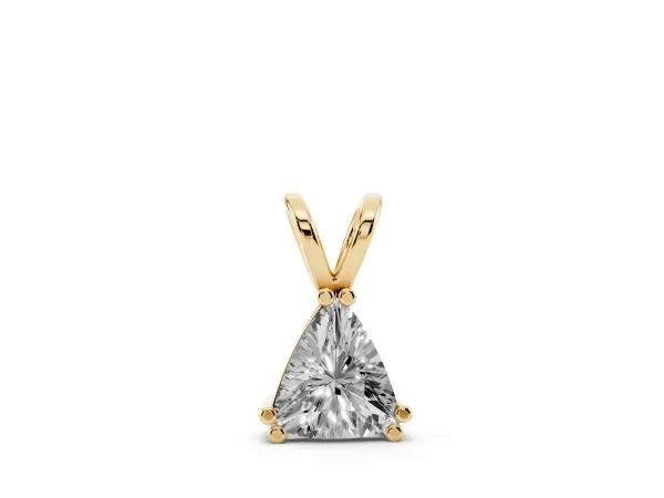 Gold Wire Wrapped Calf Crystal Pendant Yellow gold