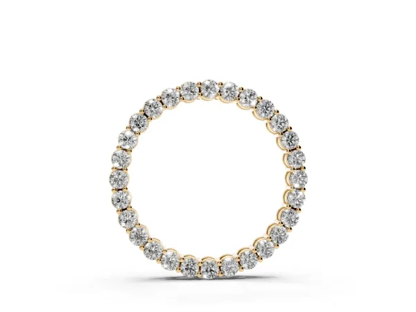 Round Diamond Prong Set Eternity Pendant Yellow gold