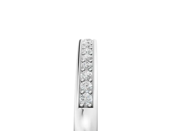 Round Diamond Half Eternity Pavé Band White gold