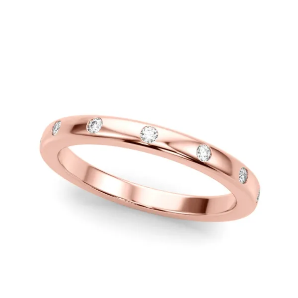 Round Bezel-Set Diamond Eternity Band Rose gold