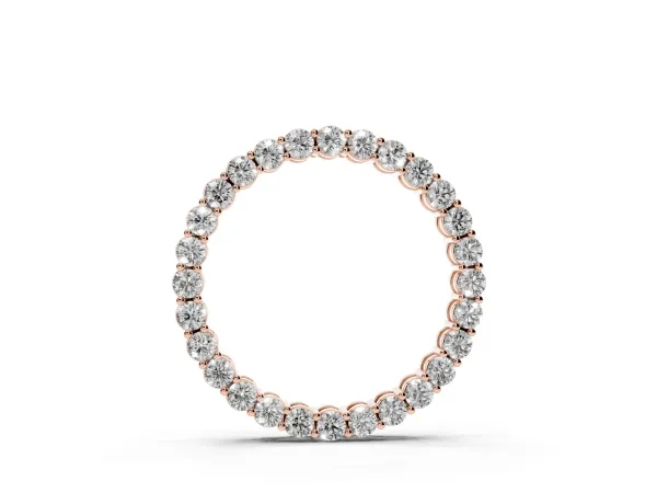 Round Diamond Prong Set Eternity Pendant Rose gold