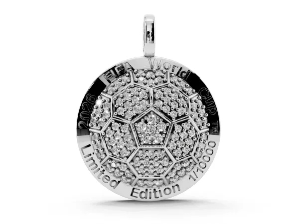 FIFA World Cup 2026™ Lab-Grown Diamond Soccer Pendant — Limited Edition (Only 10,000 Available) Silver