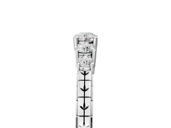 Five-Stone Round Cut Diamond Prong Set Eternity Band White gold