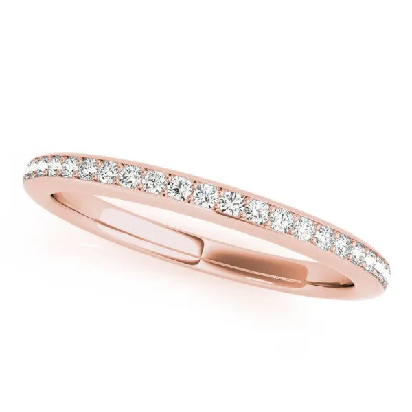 Pavé Round Diamond Eternity Band Rose gold