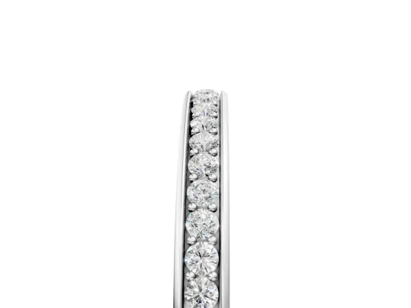 Round Diamond Eternity Band with Pavé Setting Platinum
