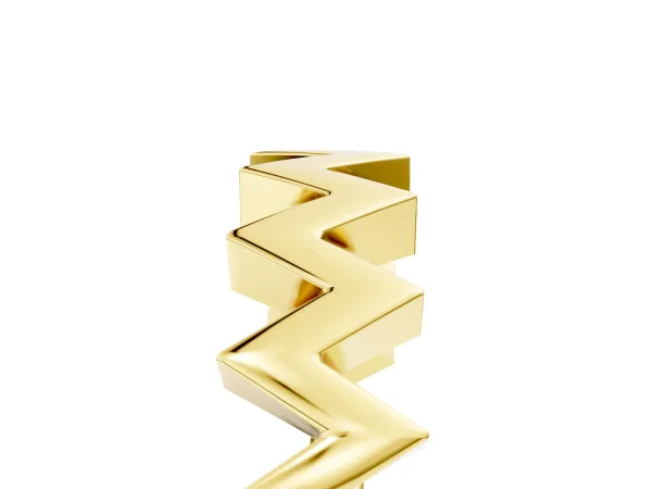 Zigzag Chevron Band Yellow gold
