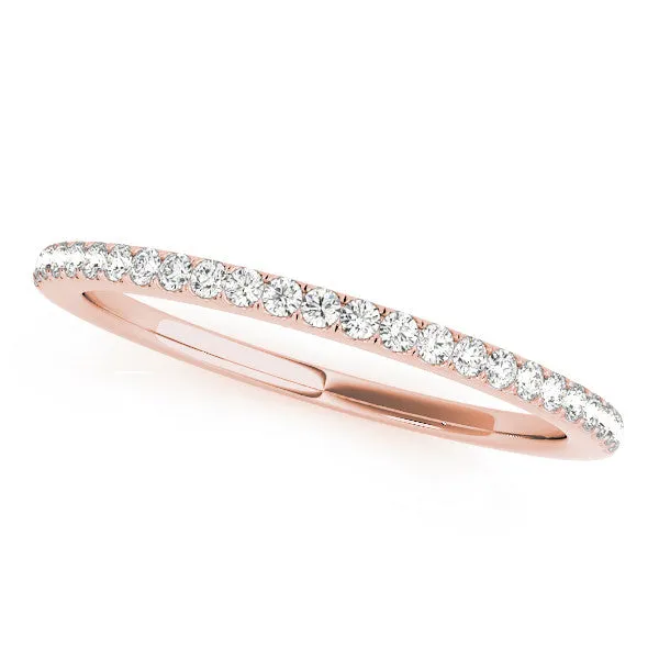 Round Diamond Pavé Eternity Band with Micro-Prong Setting Rose gold