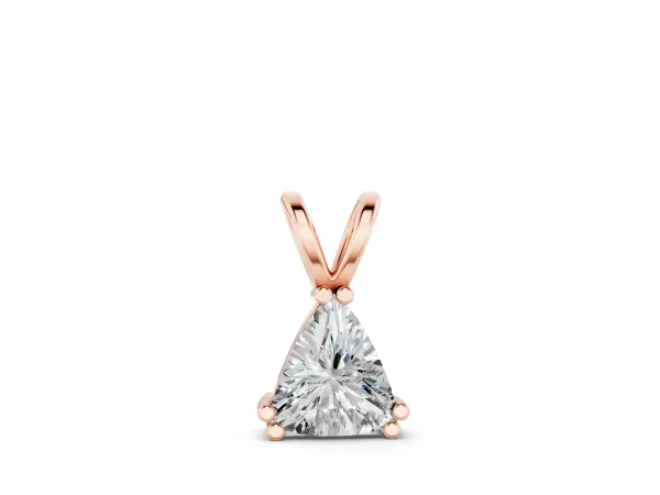 Gold Wire Wrapped Calf Crystal Pendant Rose gold