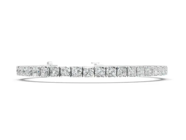 Princess Cut Diamond Tennis Bracelet with Channel Setting Silver