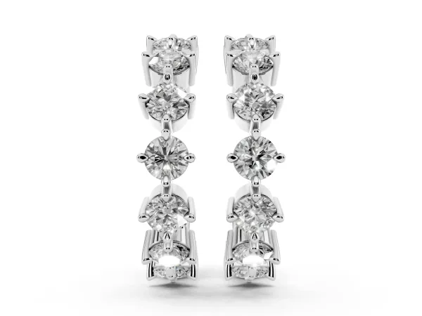 Round Diamond Starlight Ear Cuff Platinum