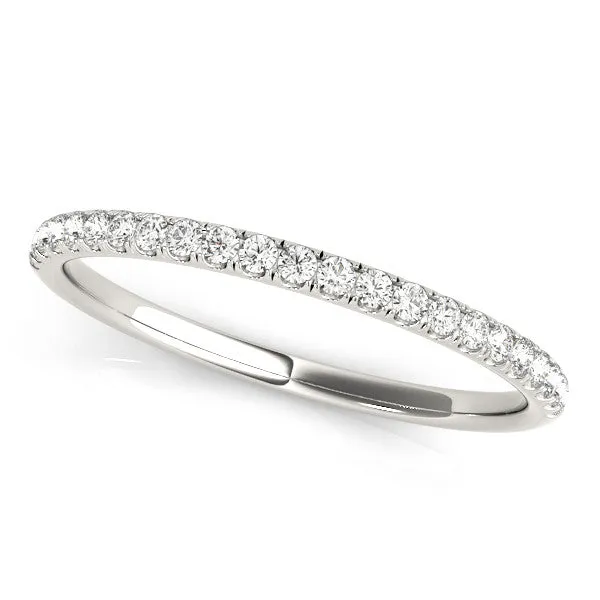 Round Cut Diamond Pavé Eternity Band with Micro Prong Setting Platinum