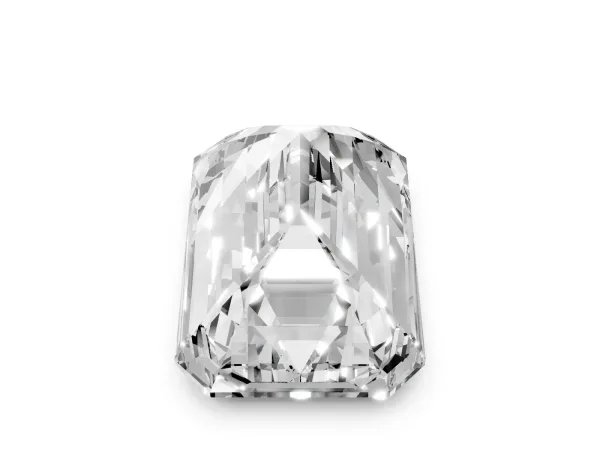 Emerald Cut Solitaire Twist Band Six-Prong Setting Rose gold