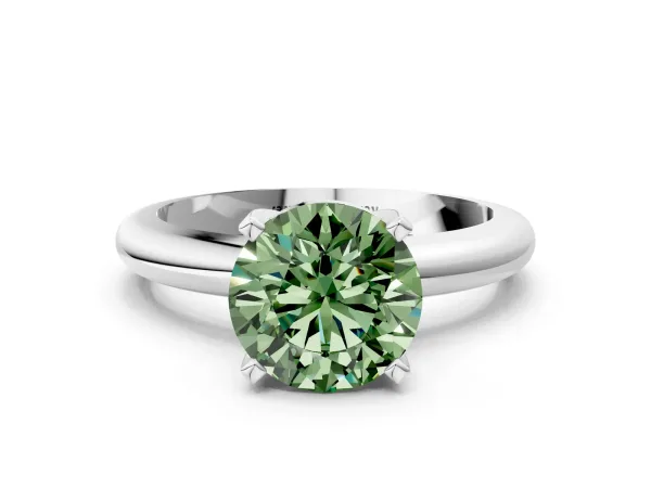 Round Cut and pear toi moi ring Yellow gold
