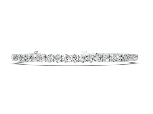 Round Cut Diamond Tennis Bracelet with Four-Prong Setting White gold